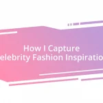 How I Capture Celebrity Fashion Inspiration